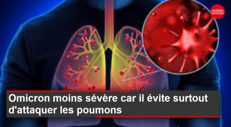 NOTE DU MÉDECIN  : Omicron est moins sévère car il n’infiltre pas les poumons