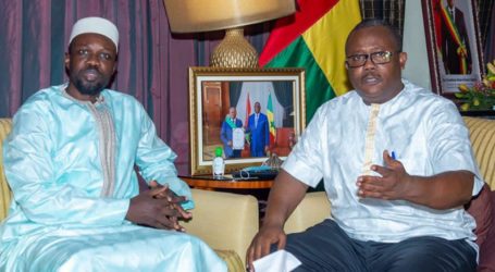 Sonko reçu par Ùmaro Sissocco Embalo, Président de la République de Guinée Bissau et Président en exercice de la CEDEAO